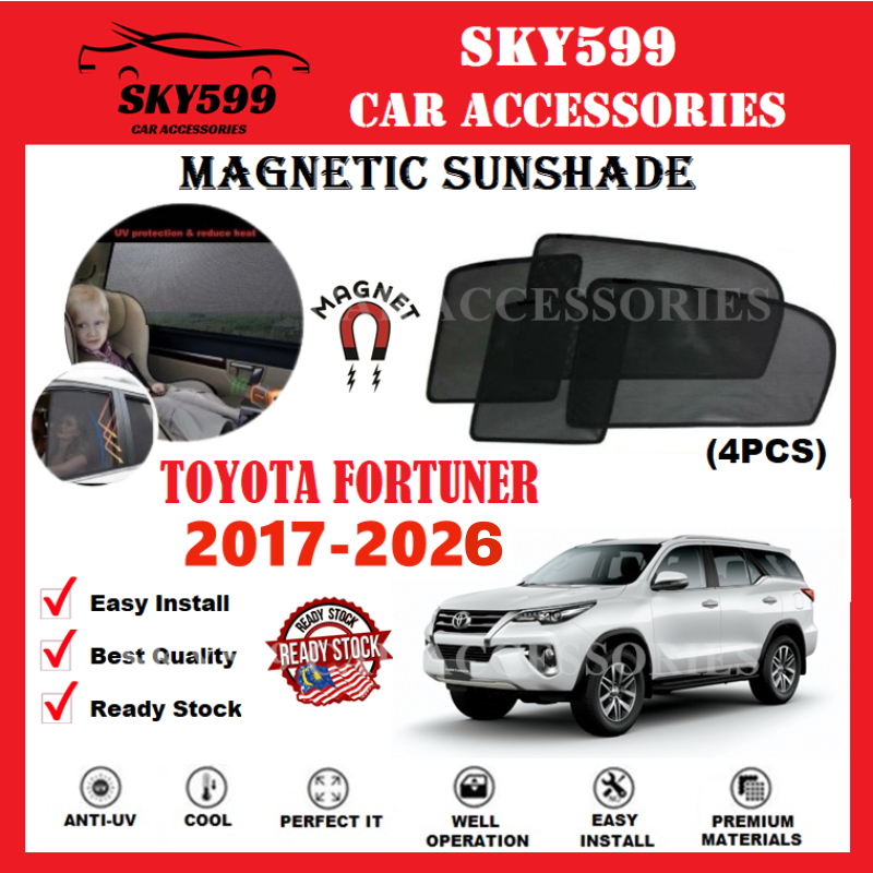 (แม่เหล็ก)ม่านบังแดด Toyota Fortuner 2017-2026 Epic [4 ชิ้น]