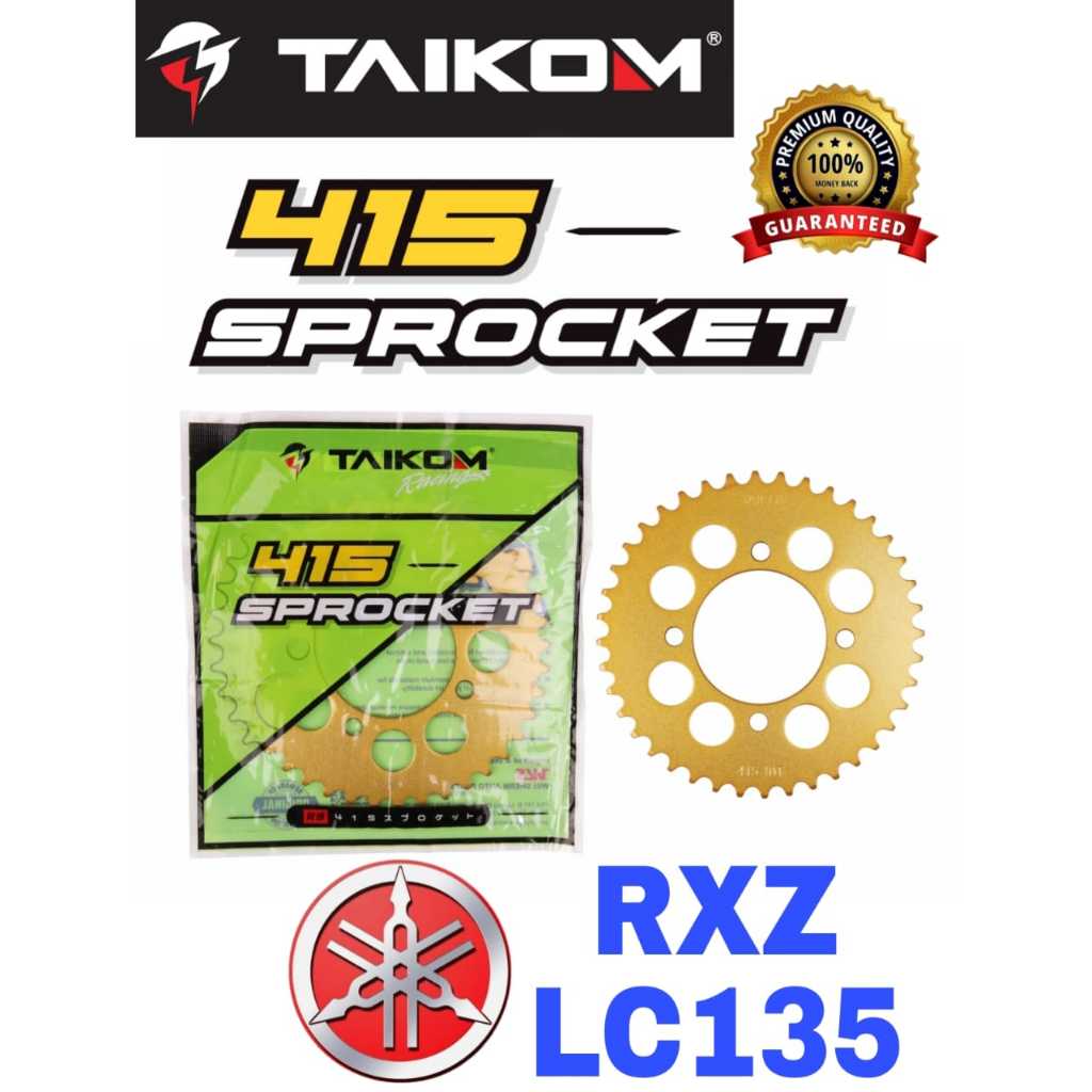 TAIKOM สเตอร์หลัง Yamaha RXZ LC135 EMAS 415 Spoket Belakang Yamaha RXZ LC135