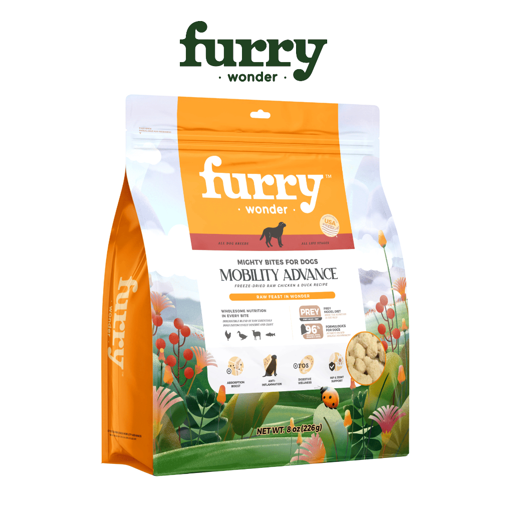 [Dog] Furry Wonder Mobility Advance Freeze-Dried Chicken & Duck (4oz/8oz)
