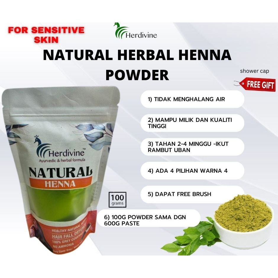 🔥HOT ITEM 🔥 DIVINE สมุนไพรธรรมชาติ HENNA-100g