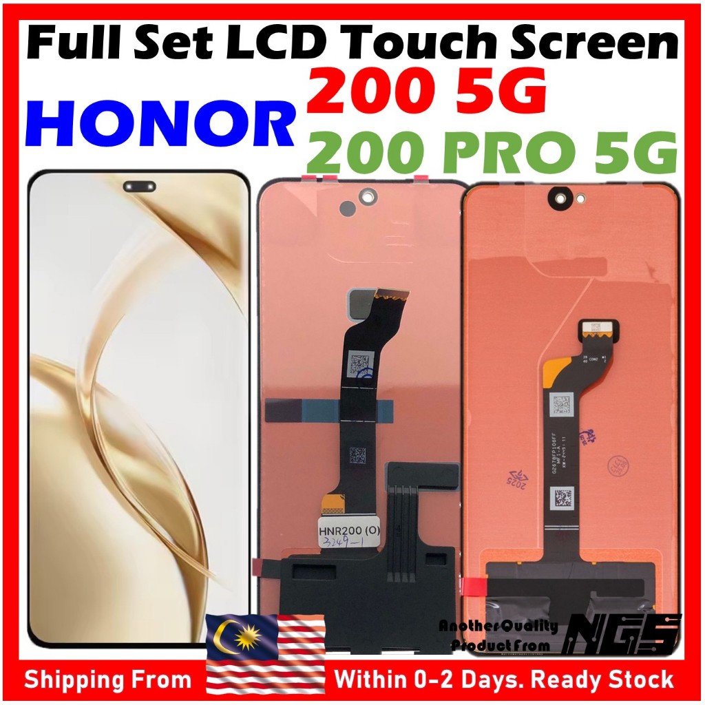 NGS ชุดหน้าจอ LCD สําหรับ HONOR 200 5G ELI-AN00 ELI-NX9 / HONOR 200 Pro 5G ELP-AN00 ELP-NX9