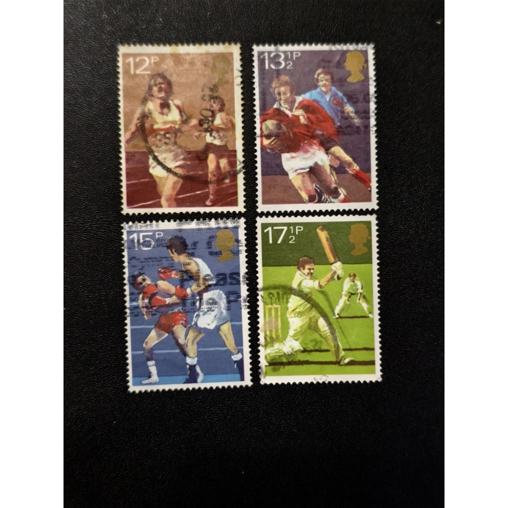 N17 Great Britain 1980nSports แสตมป์ตะขาบ ครบชุด 4v ใช้