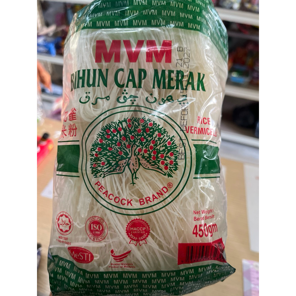 Bihun Cap Merak Rice วุ้นเส้น 450g ฮาลาล