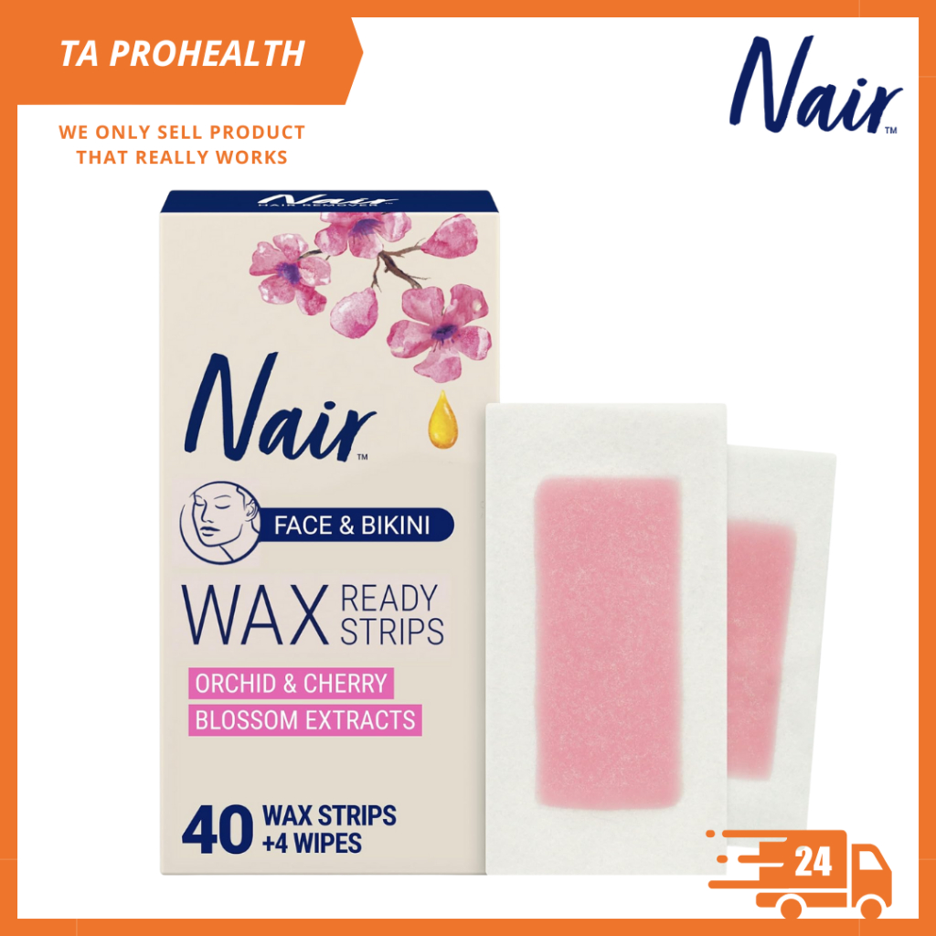 Nair Face & Bikini Wax Strips 40 Wax Strips