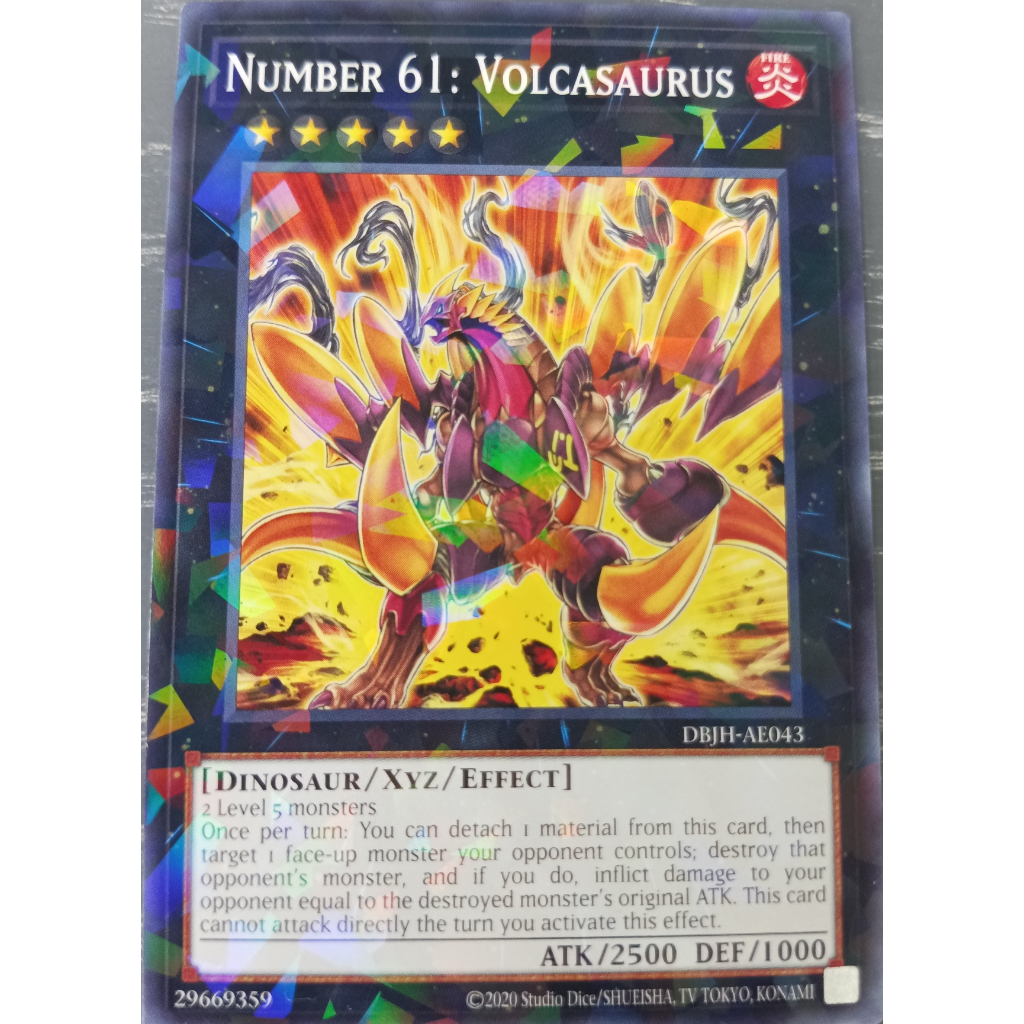 YUGIOH หมายเลข 61: Volcasaurus [DBJH-AE043-NPR] การ์ดเดี่ยว OCG