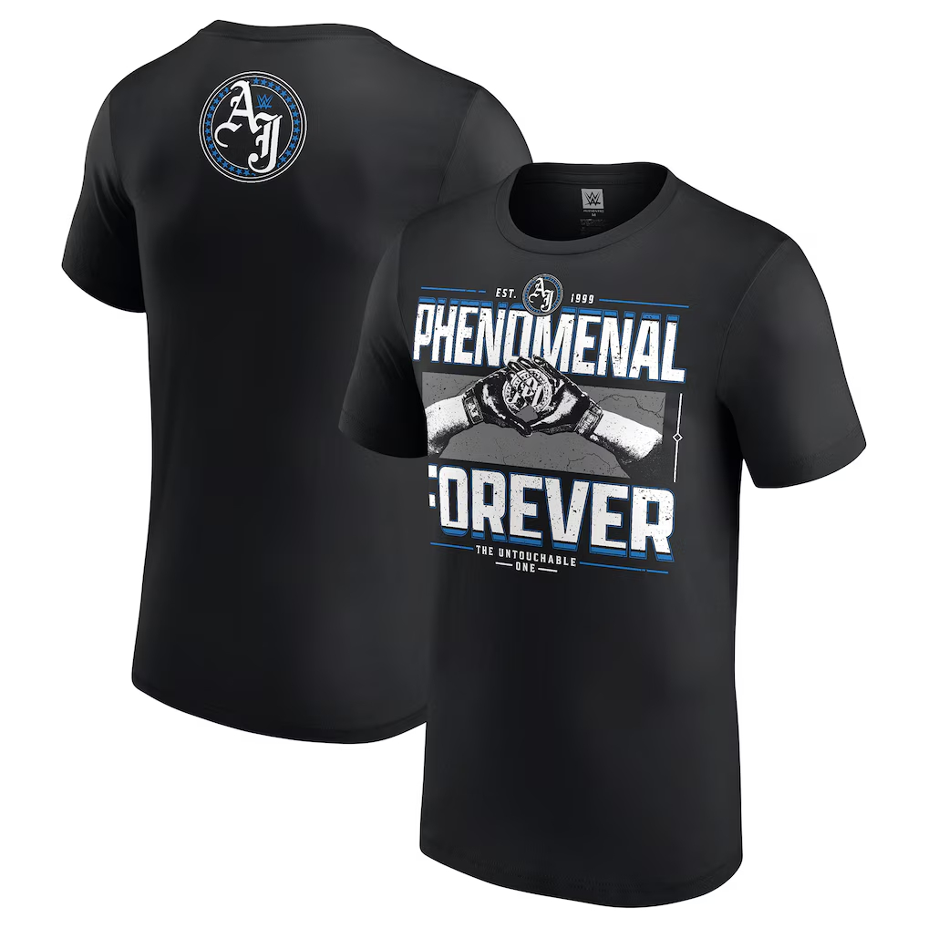 AJ Styles Phenomenal Forever wwe เสื้อยืดผ้าฝ้ายมวยปล้ํา