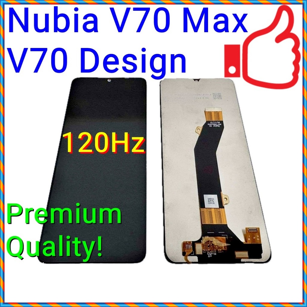 (สีจริง) ใหม่ 120Hz จอแสดงผล IPS LCD หน้าจอสัมผัสสําหรับ ZTE Nubia V70 Max / V70 Design / Z2467