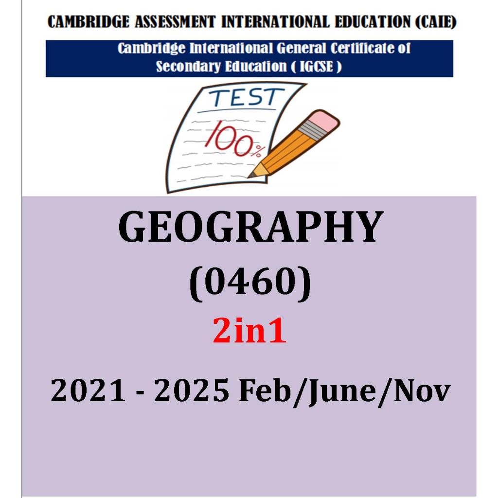 กระดาษภูมิศาสตร์กระดาษ Igcse Past Year 1,2,4 (2IN1 VERSION)