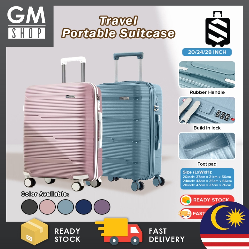 GMshop SKY TRAVELLER SKY365 3-In-1 PP รถเข็นกระเป๋าเดินทางคุณภาพเสียงล้อคู่ (20 นิ้ว+24 นิ้ว+28 นิ้ว
