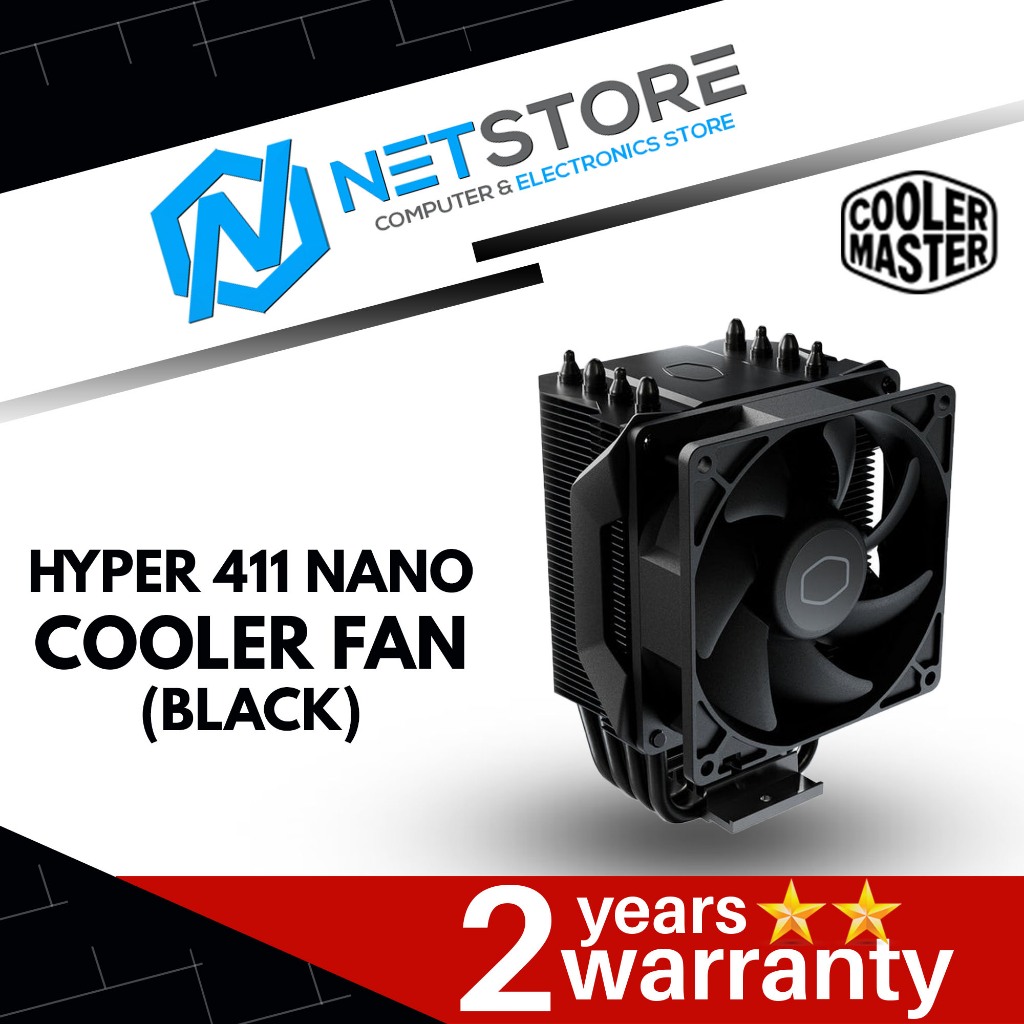 COOLER MASTER HYPER 411 NANO COOLER FAN (สีดํา) - RR-H410-25PK-R1