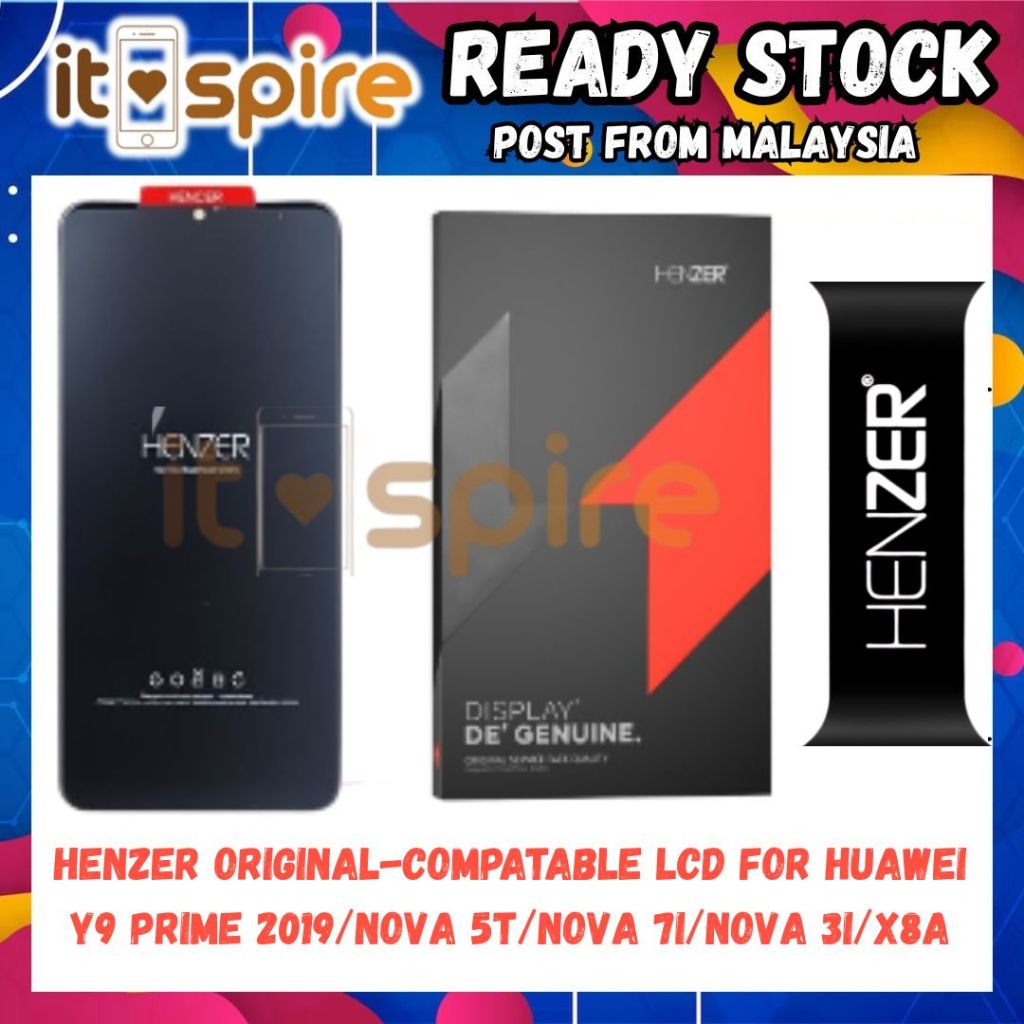 HENZER ORG HUAWEI Y9 Prime 2019/ Nova 5T/ Nova 7I/ Nova 3I/ X8A ปรับหน้าจอ LCD ที่ได้รับการติดตั้ง