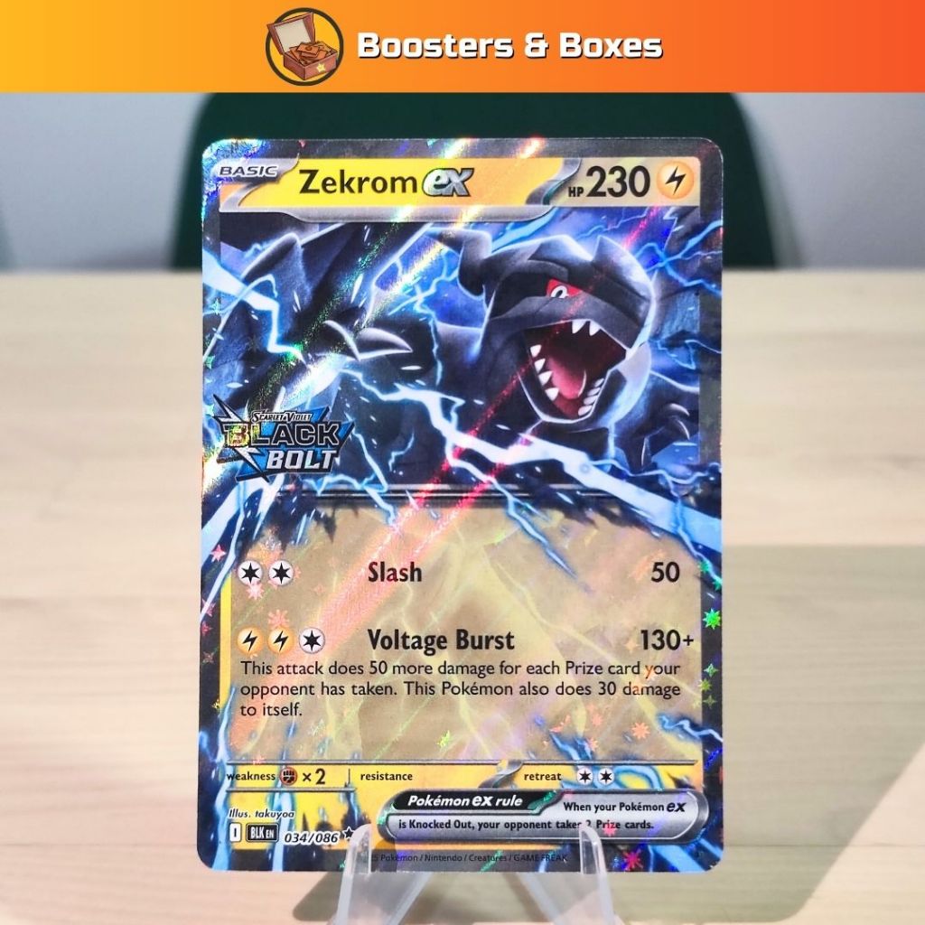 Zekrom ex (Black Bolt Stampton) (034/086)