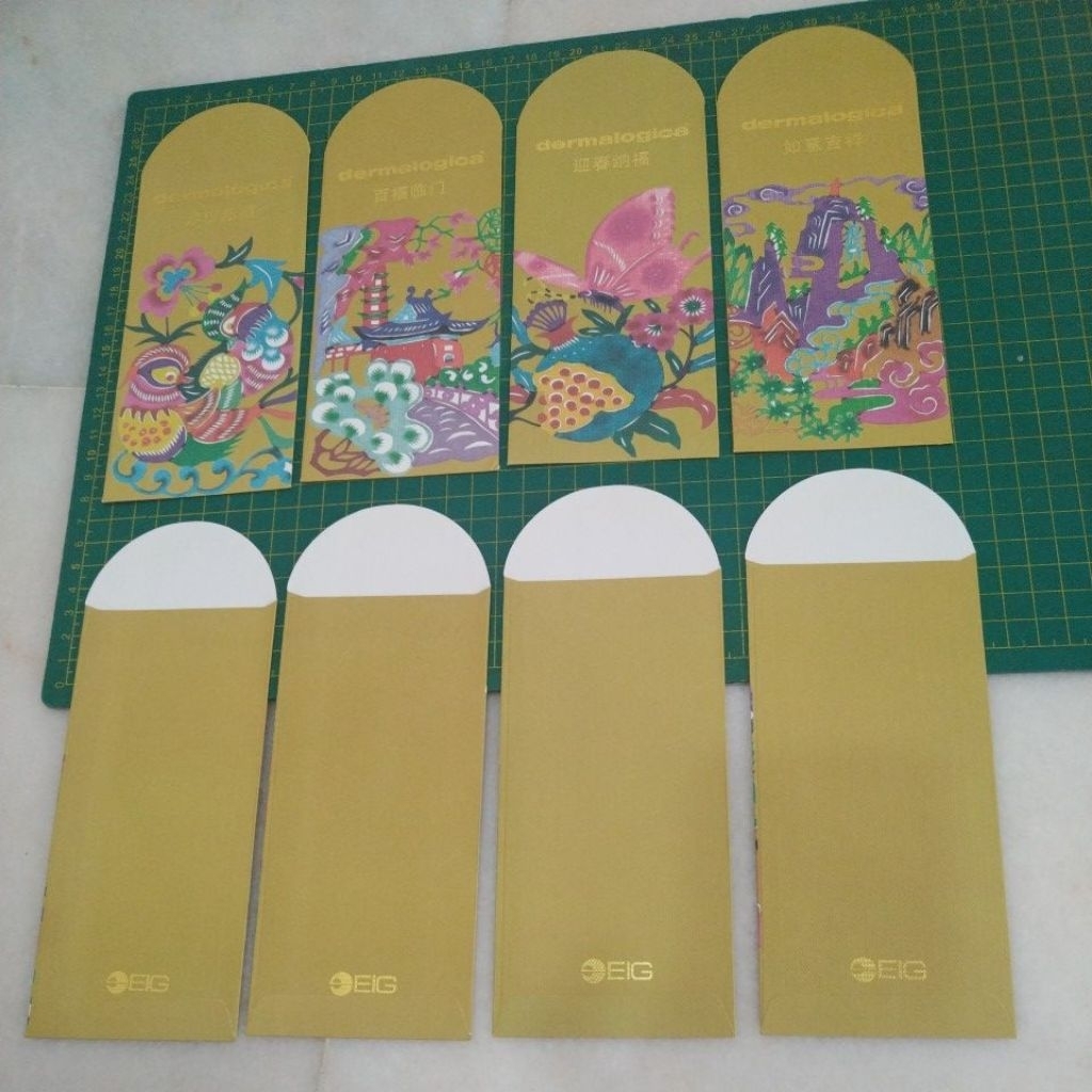 Dermalogical Ang pow ซองสีแดง 8 ชิ้น 4 ออกแบบ