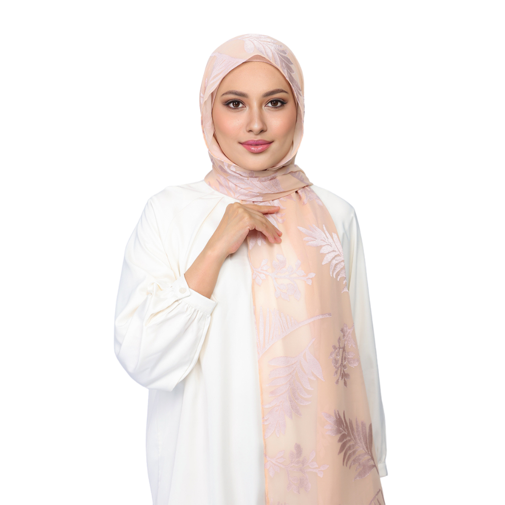 BOKTIES LIGHT ROSE PALM Premium Plain Brasso Georgette
