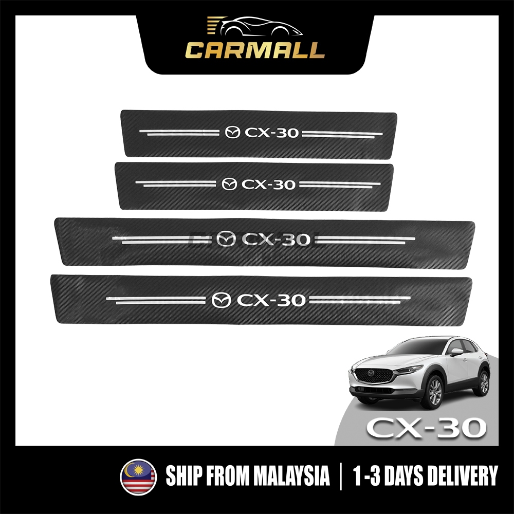 Mazda CX30 CX-30 DM 2019 - 2026 สติกเกอร์ขั้นตอนประตู Carbon Protector Fit Mazda CX30 CX-30 DM CarMa