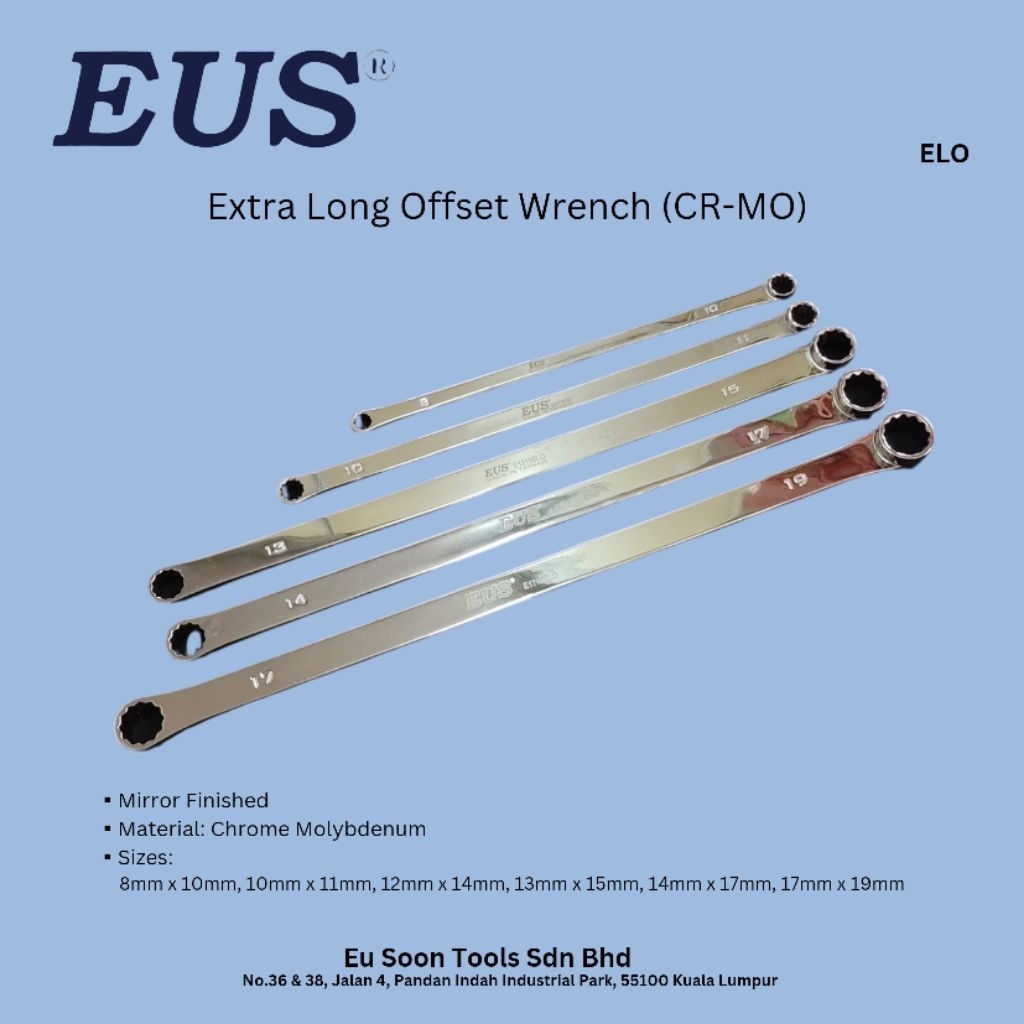 [EUS] ประแจออฟเซ็ตยาวพิเศษ (กระจก CR-MO สําเร็จรูป)