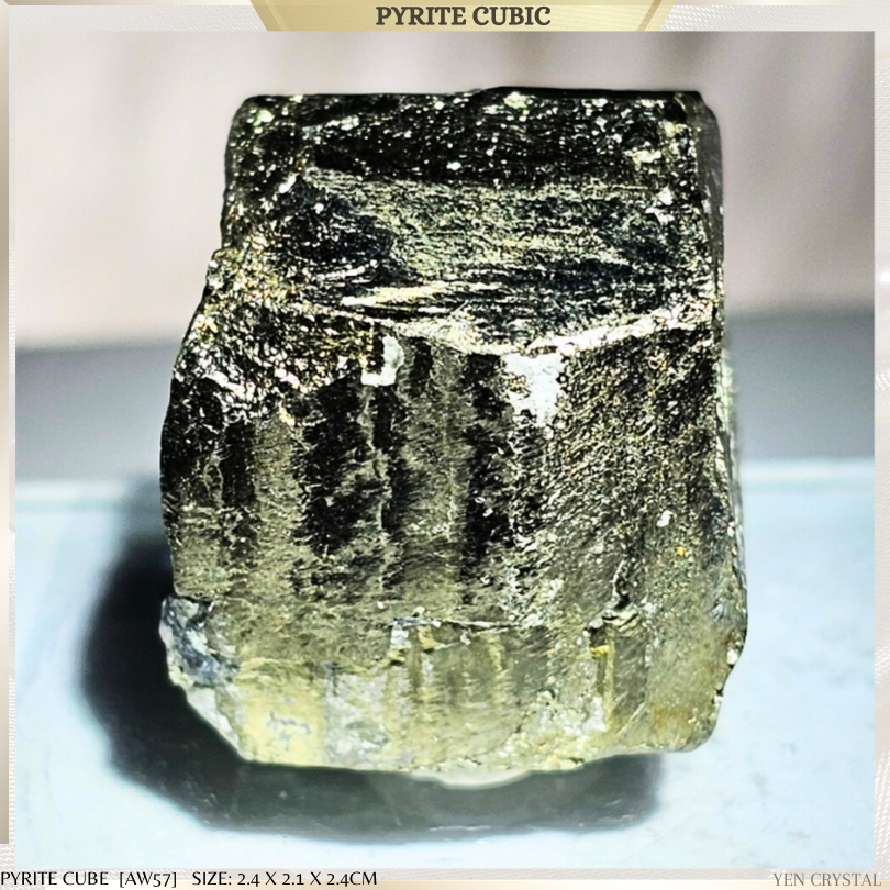 ✨️PYRITE CUBE *PREMIUM GRADE* นําเข้าจาก PERU [AW57] ATTRACT ABUNDANCE, MANIFEST MONEY FAST, WEALTH 