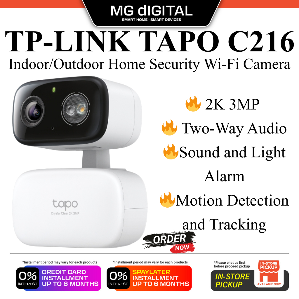 Tp-Link Tapo C216 กล้องวงจรปิด INDOOR/OUTDOOR l การตรวจจับและการแจ้งเตือน AI อัจฉริยะ