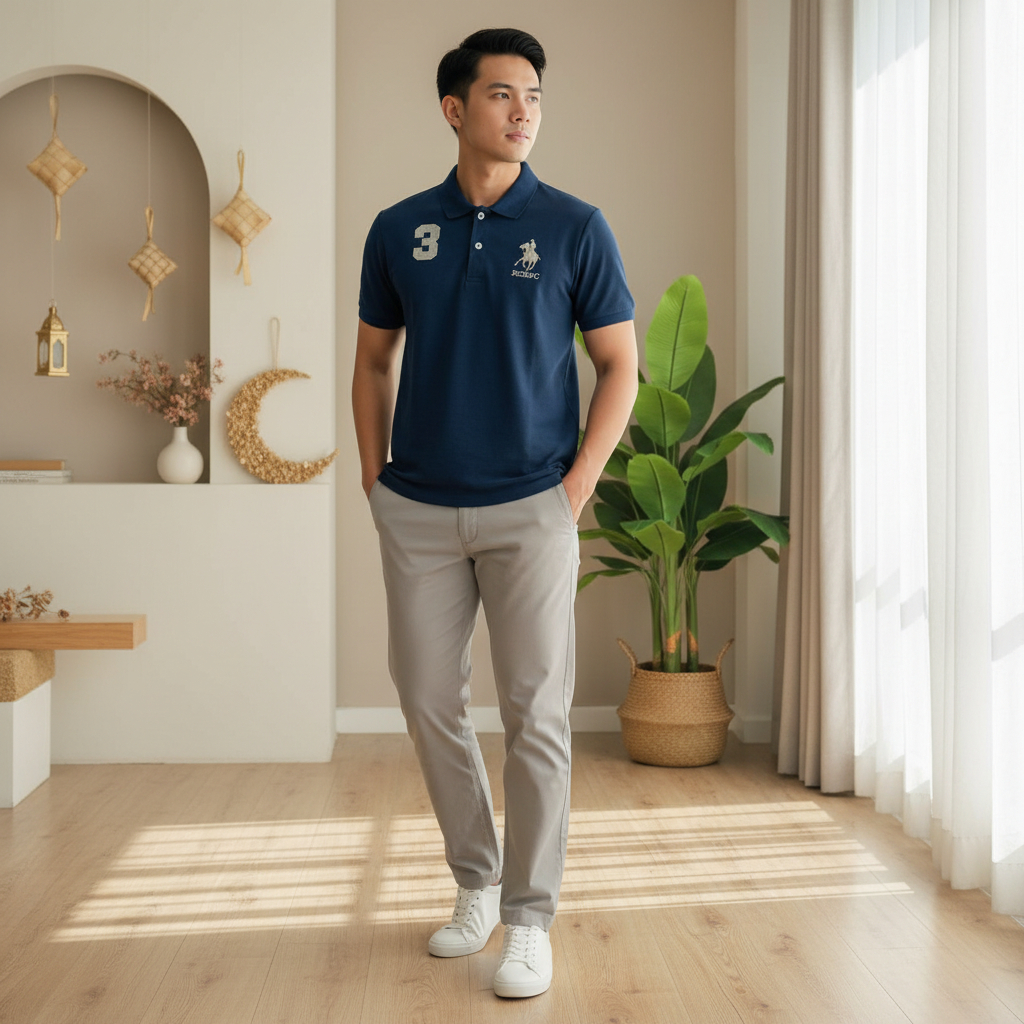 RCBPC เสื้อโปโลปักผู้ชายแขนสั้น MTS50382 - Dark Teal