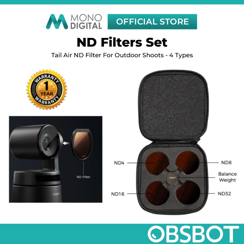 OBSBOT TAIL AIR ND ชุดกรองเลนส์พร้อมเครื่องมือควบคุมแสงและเก็บ CINEMATIC LOOK IN HARSH LIGHT