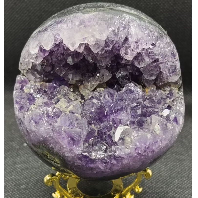 อเมทิสต์ยิ้ม Geode คริสตัล Geode เริ่มต้นคริสตัล S04