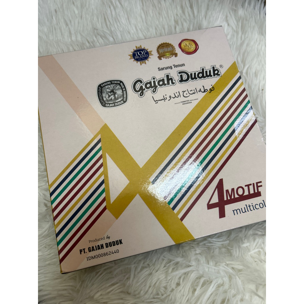 PELIKAT GAJAH DUDUK 4MOTIF MULTICOLOUR SIP JAHIT