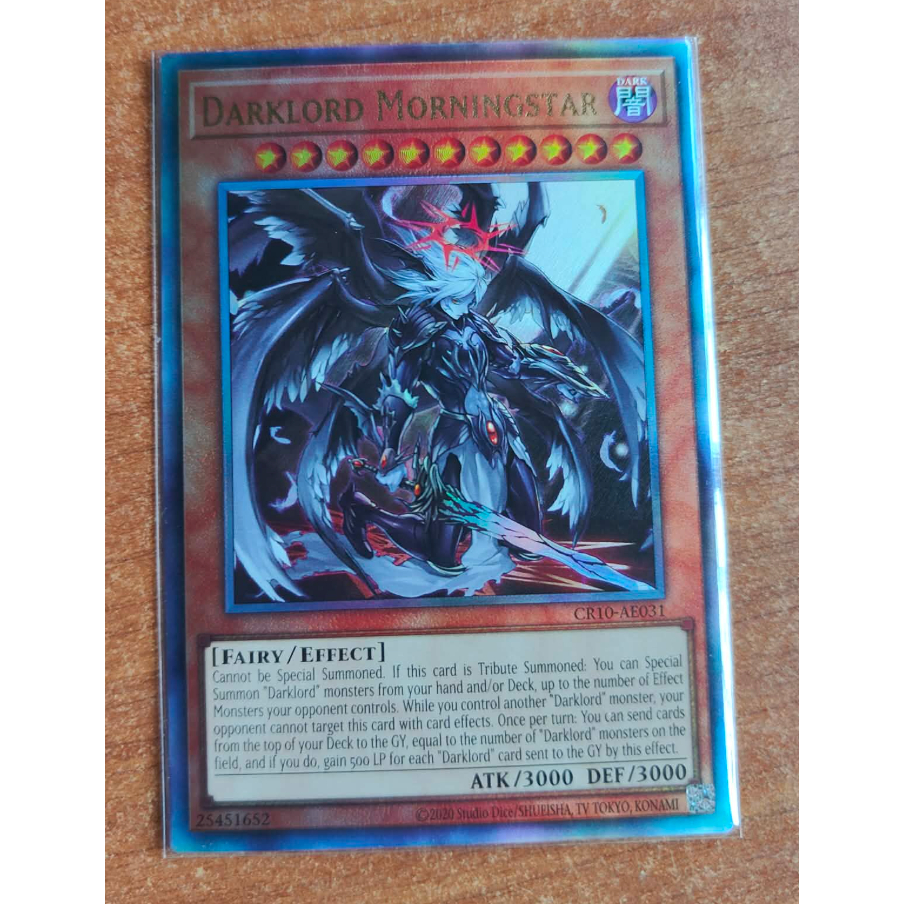 Yugioh: CR10-AE031 CR10-AES09 Darklord Morningstar (UTR/PSCR)