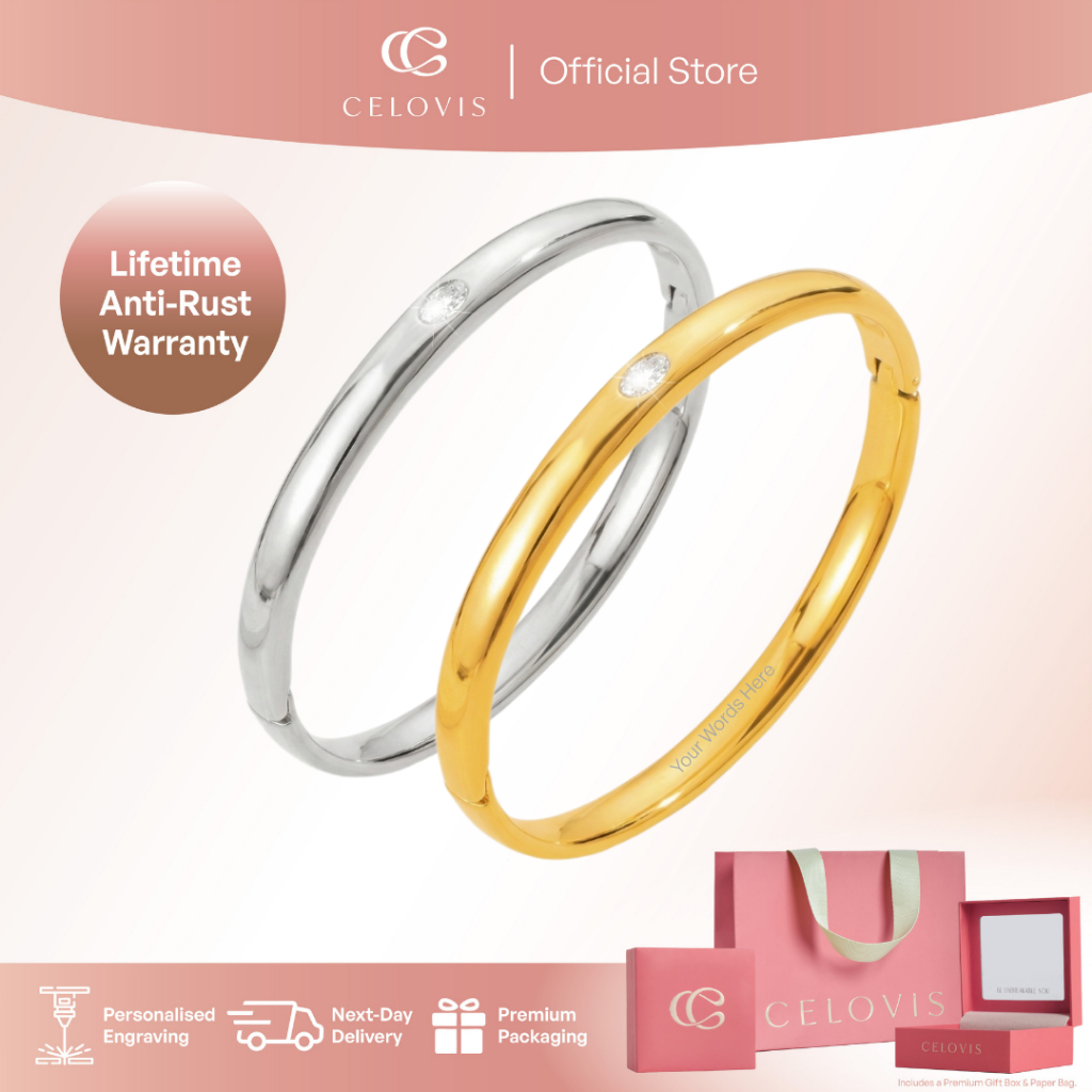 [ NEW ARRIVALS ] CELOVIS Moonlit Bangle (Gold / Silver)