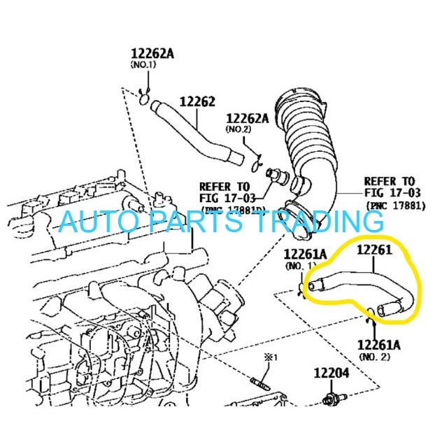 TOYOTA COROLLA ALTIS ZRE142 ZRE143 ZRE172 ZRE173 ฝาครอบวาล์วเครื่องยนต์ท่อควบคุม