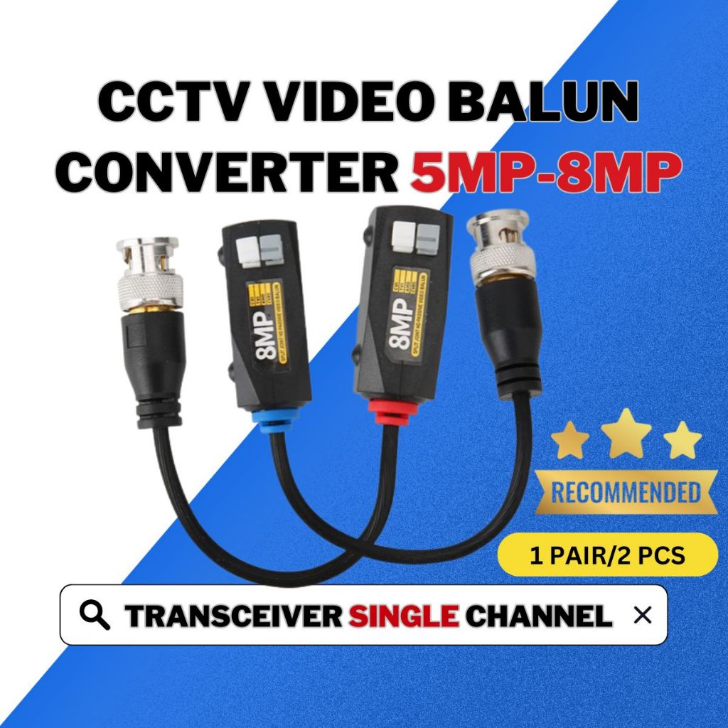 HIKVISION กล้องวงจรปิดวิดีโอ Balun 8MP/5MP/4MP กล้องวงจรปิด Passive HDCVI AHD TVI Transceiver Single