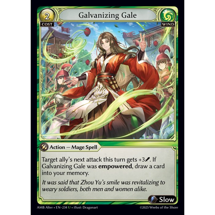 GRAND ARCHIVE AMB Alter Edition Wind (U) UnCOMMON Mortal Ambition GA EN–234 EN–235 EN–171 EN–200 EN–