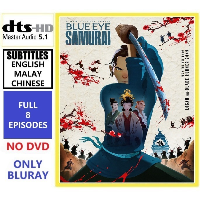 B2D20 Blue Eye Samurai (2023) [8 EPISODES] (2 แผ่น) Animation/Action Animasi/Aksi