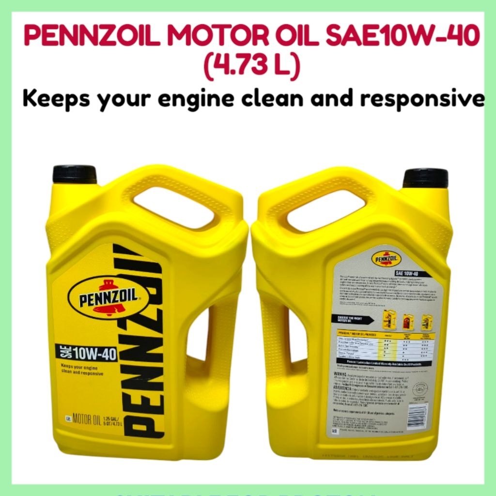 PENNZOIL MOTOR OIL / ENGINE OIL SAE 10W40 (4.73 LITER)