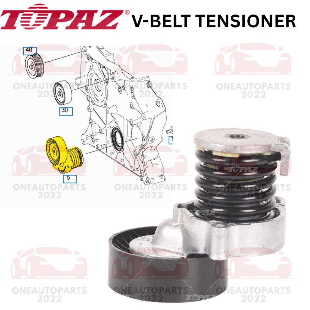 TOPAZ V-BELT TENSIONER MERCEDES BENZ W204 C180CGI C200CGI C250CGI W212 E200GCI E250CGI R172 SLK200 S