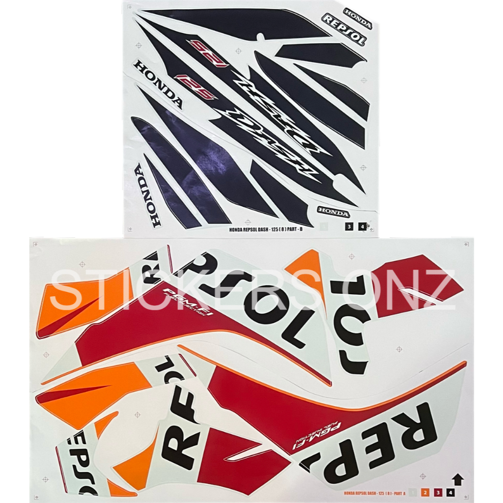 Honda Repsol Wave Dash 125 Fi (8) Motor Stiker Body Cover Sticker Stripe Automotive Motorcycle
