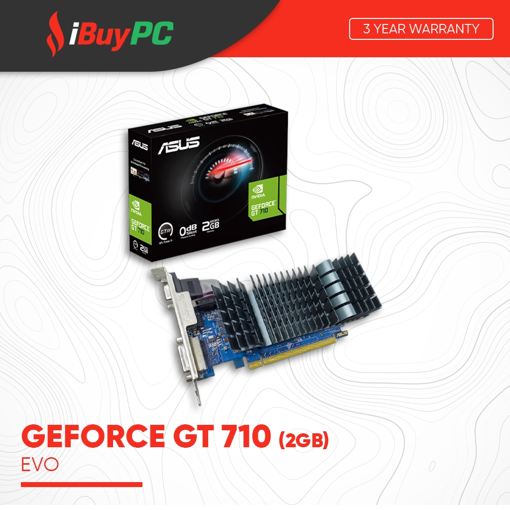 กราฟิกการ์ด ASUS EVO GeForce GT 710 โปรไฟล์ต่ํา 2GB GDDR5