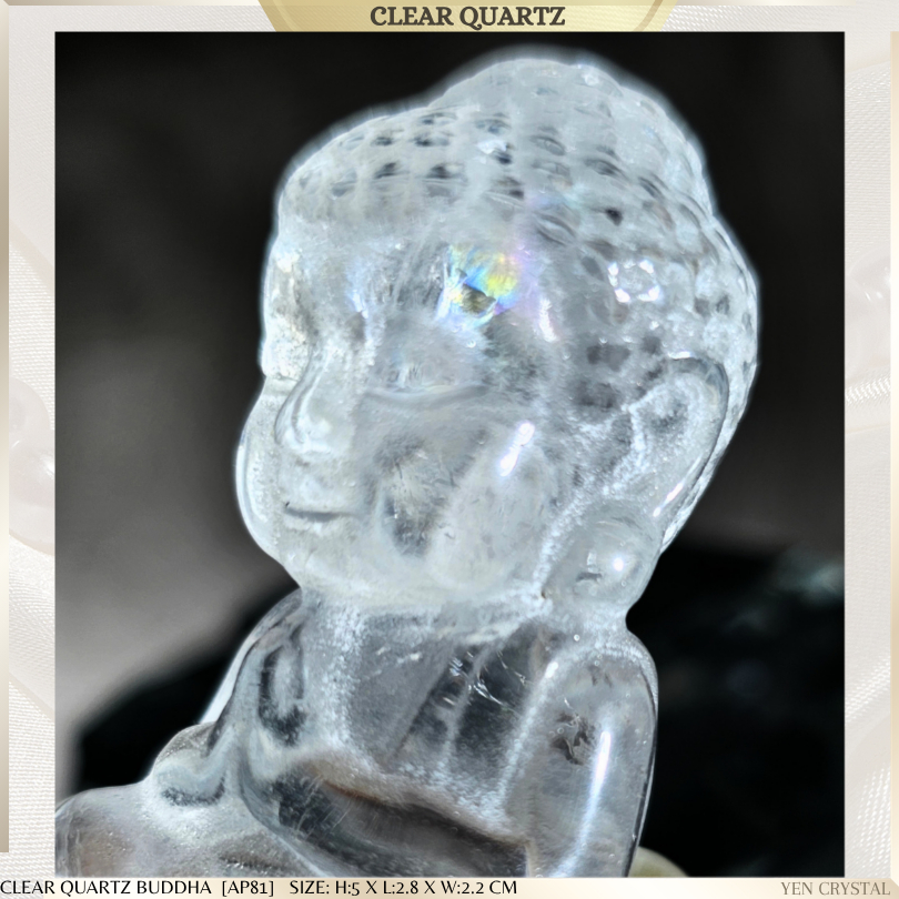 CLEAR QUARTZ BUDDHA [AP81] *PREMIUM QUALITY* MANIFESTATION & HEALING & AMPLIFIER