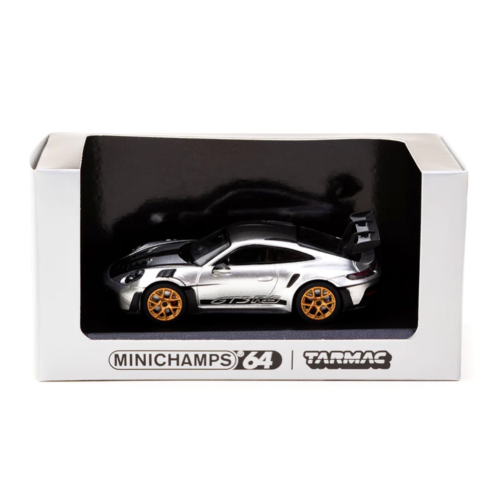 TARMAC WORKS X MINICHAMPS 1/64 T64MC-005-SL PORSCHE 911 GT3 RS GT SILVER METALLIC
