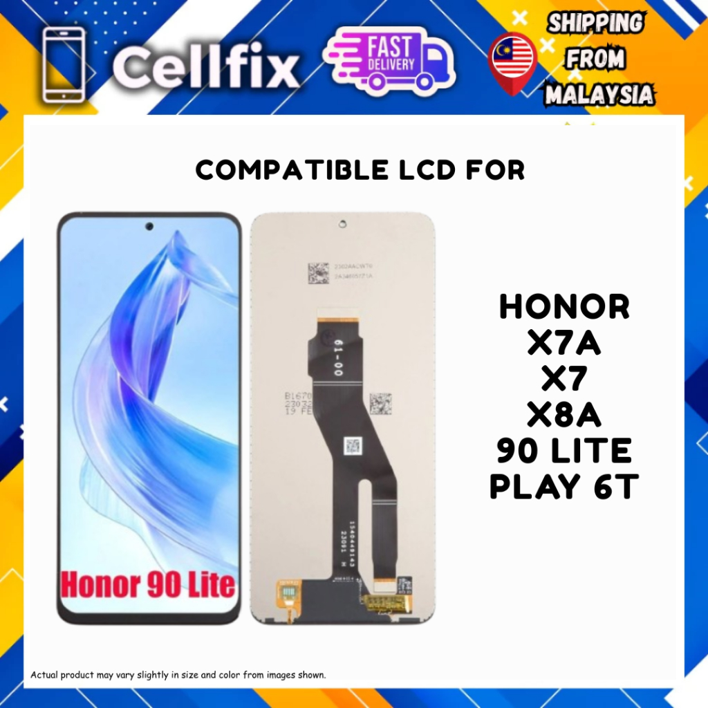 CELLFIX HONOR 90 LITE 5G/ HONOR X8A 4G/ HONOR PLAY 6T / HONOR X50I X7A X7 CRT-LX2 อุปกรณ์เสริม LCD