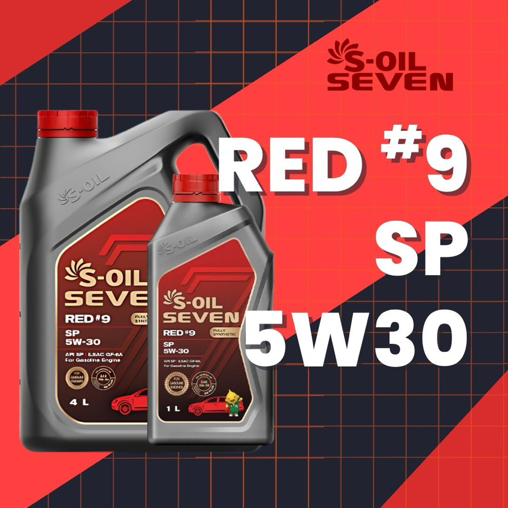 S-OIL 7 RED 9 SP 5W-30 น้ํามันเครื่องสังเคราะห์แท้สําหรับ Proton, Perodua, Toyota, Honda, Nissan และ