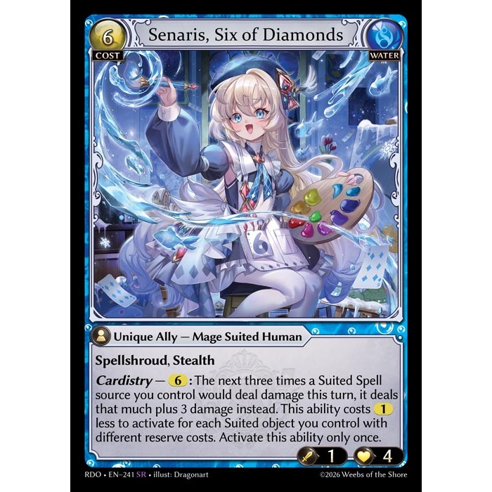 (GA) Grand Archive TCG - Senaris, Six of Diamonds (SR) RDO 1st • EN–241 น้ําอังกฤษ