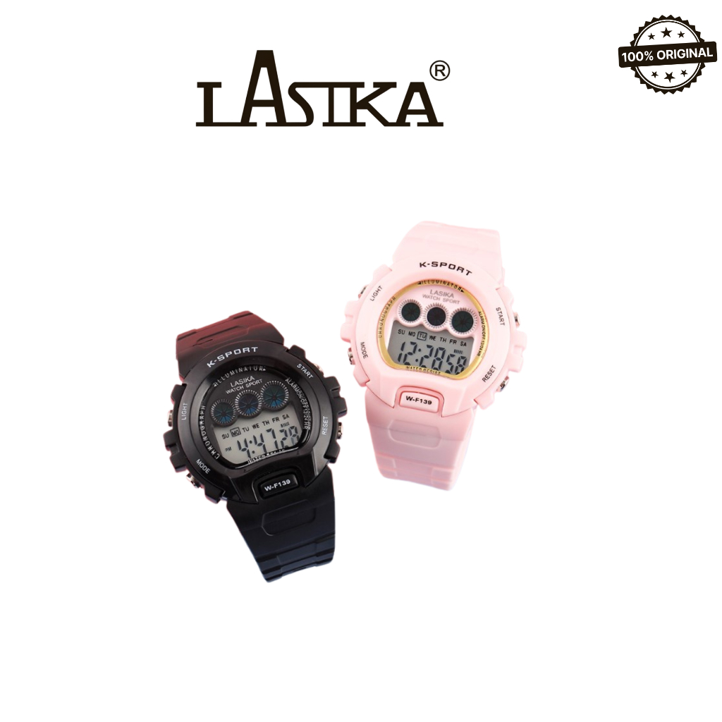 LASIKA F96 นาฬิกาดิจิตอลสําหรับเด็ก – นาฬิกาข้อมือเด็กกีฬากันน้ําเด็กผู้หญิง LED Jam Kanak Kanak
