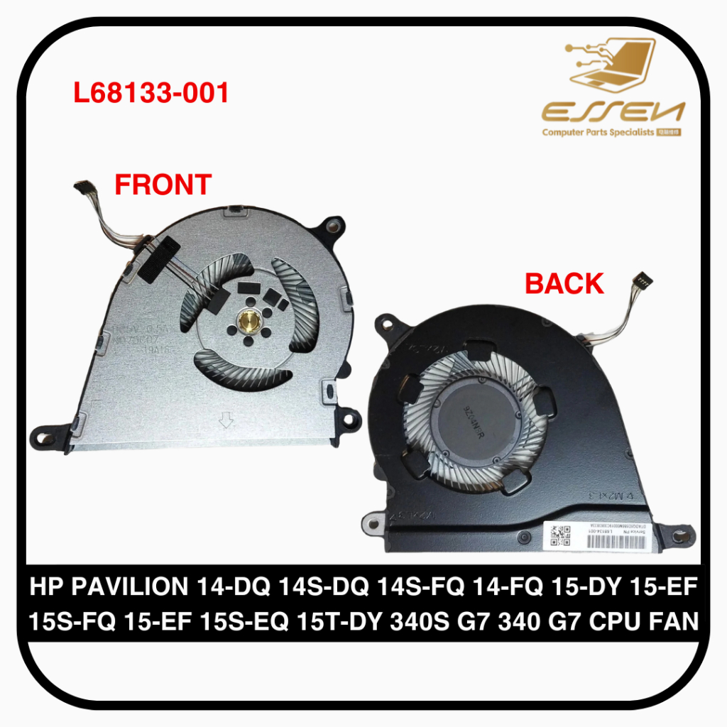 HP L68133-001 สําหรับ PAVILION 14-DQ 14S-DQ 14S-FQ 14-FQ 15-EF 15S-FQ 15-EF 15S-EQ 15T-DY 340S G7 34