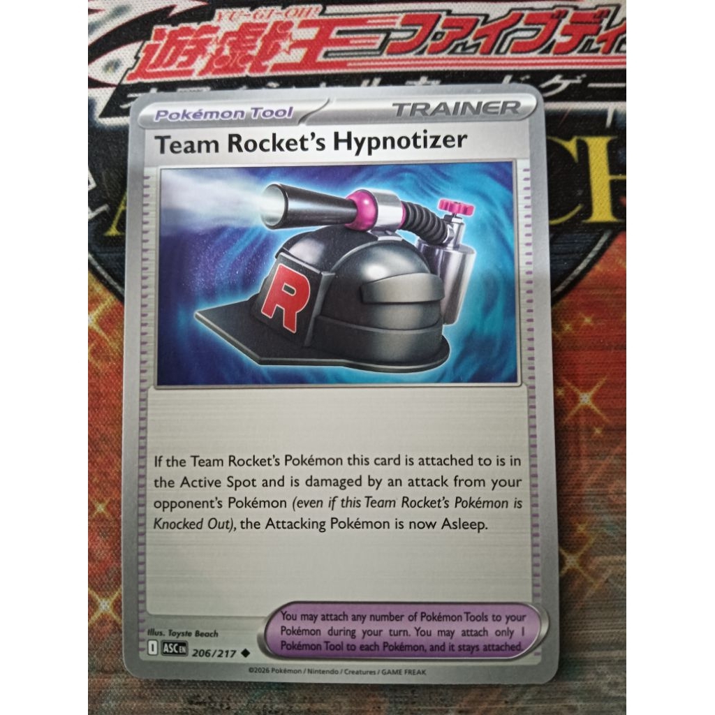 การ์ดโปเกมอน TCG ASC 206/217 Team Rockets Hypnotizer Uncommon EN Ver.