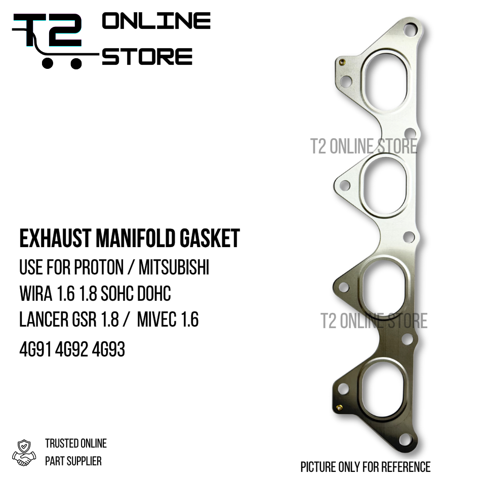 Mitsubishi Lancer GSR 4G91, 4G92, 4G93, MIVEC, WIRA 1.8 ปะเก็นท่อไอเสียเหล็ก (2 LAYER)