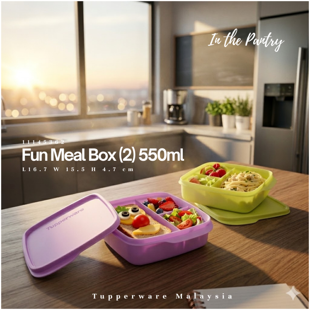 Tupperware Fun Meal Box (2) 550มล