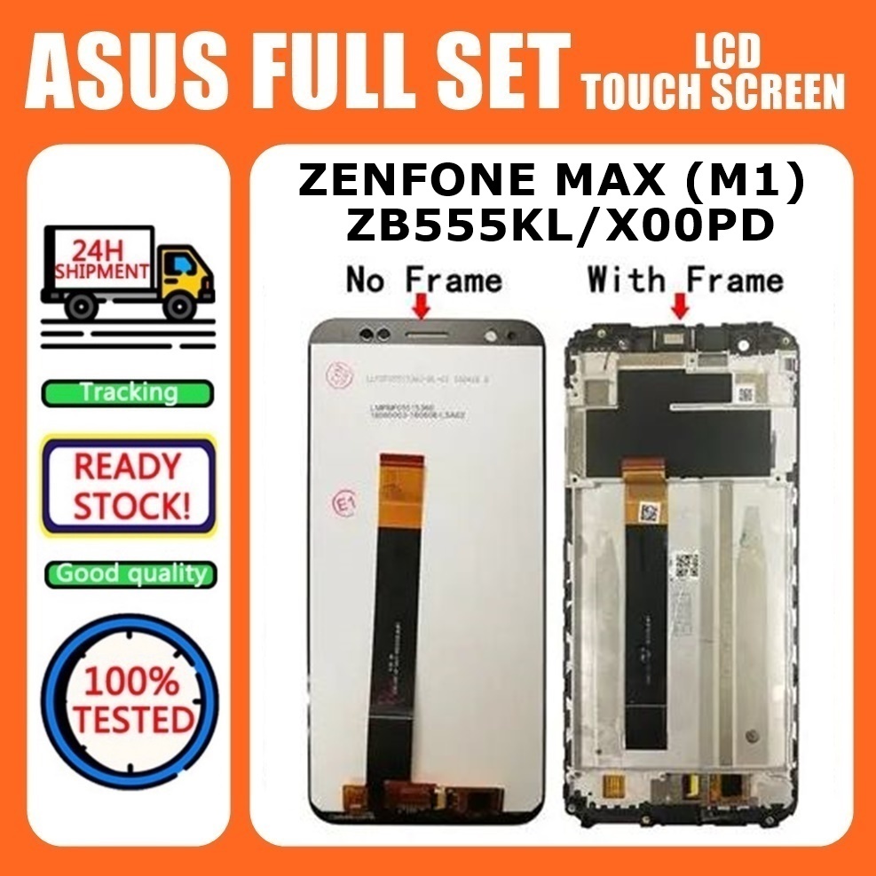 Asus Zenfone Max M1 ZB555KL X00PD หน้าจอสัมผัส LCD ชุดกรอบเปลี่ยน Digitizer อะไหล่