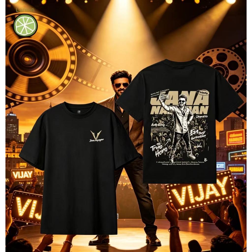 JANA NAYAGAN THALAPATHY VIJAY TSHIRT ผ้าฝ้ายพรีเมี่ยมคุณภาพ VIJAY TSHIRTS-5XL 04