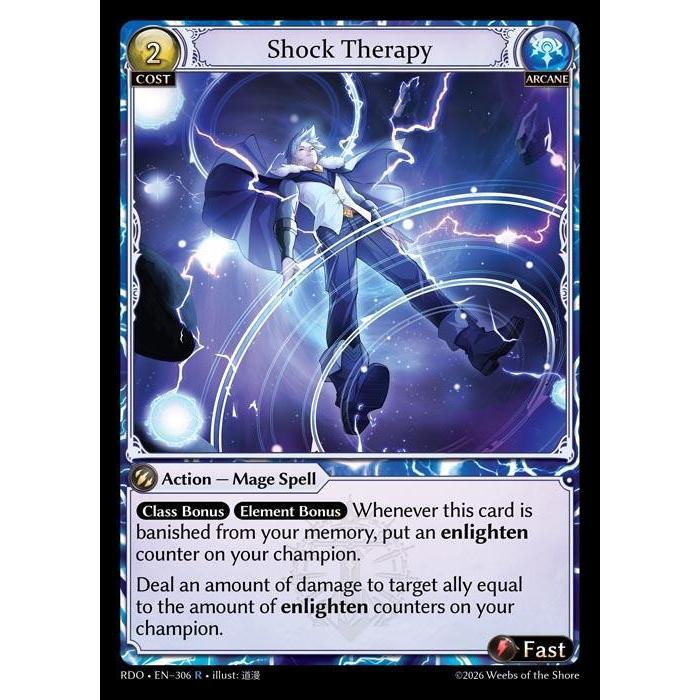 💥 Grand Archive TCG | โช๊คบําบัด (R) | EN-306 การ์ดเดี่ยว RDO