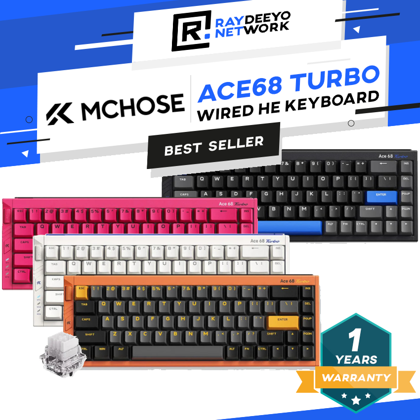 MCHOSE Ace 68 Turbo 65% Wired Hall Effect Magnetic Switch Gaming Keyboard 16K Polling